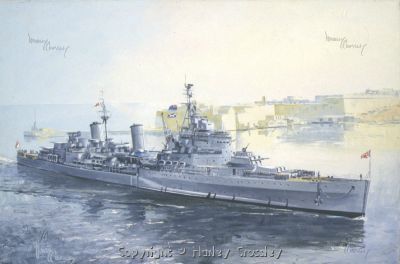 HMS Belfast at Malta